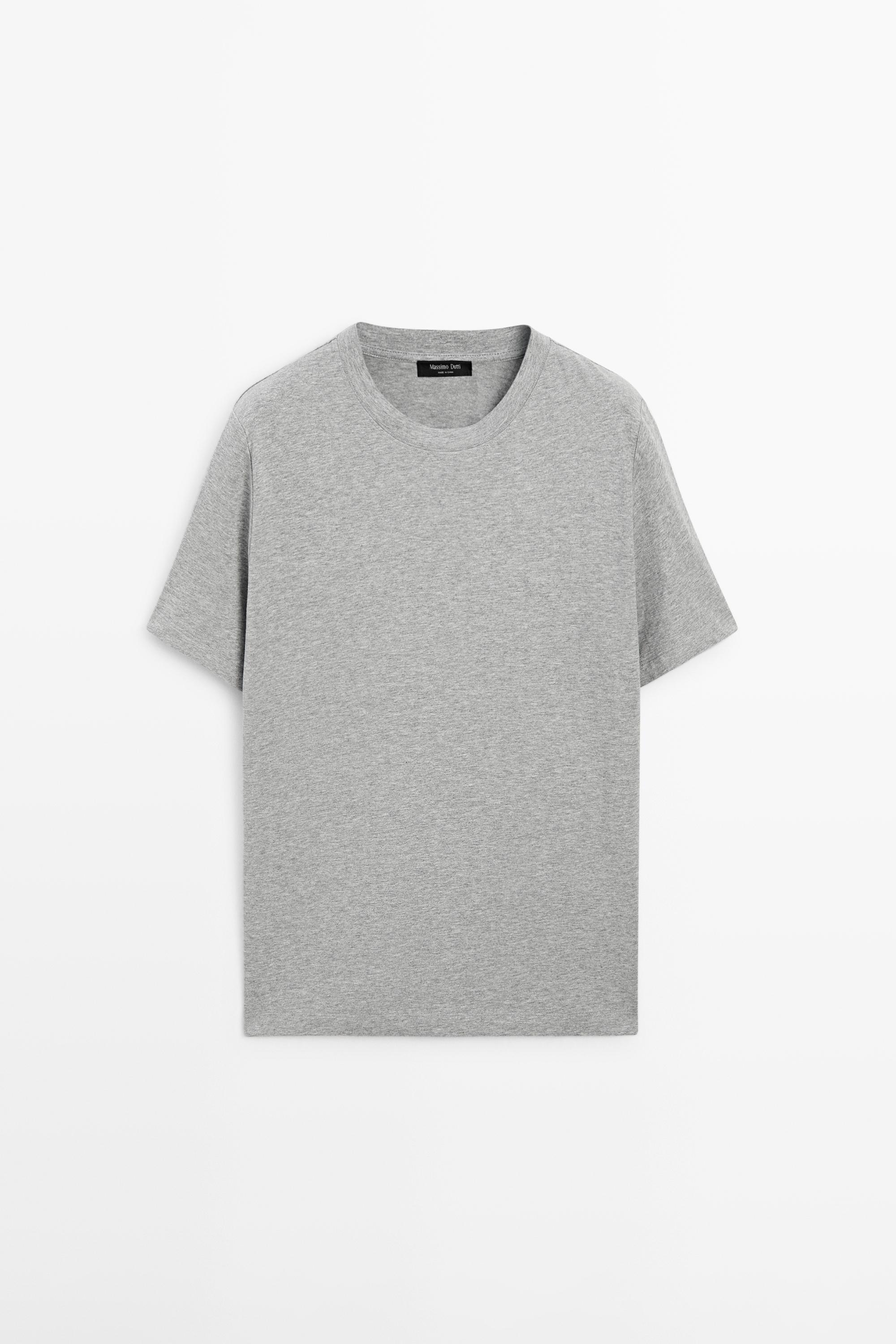 Short sleeve cotton melange T-shirt